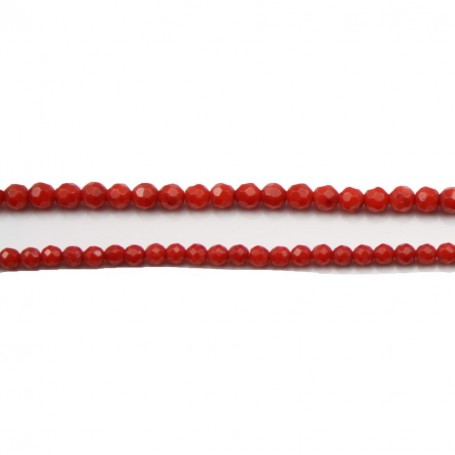 Bamboo mer teinte rouge Rond Facette