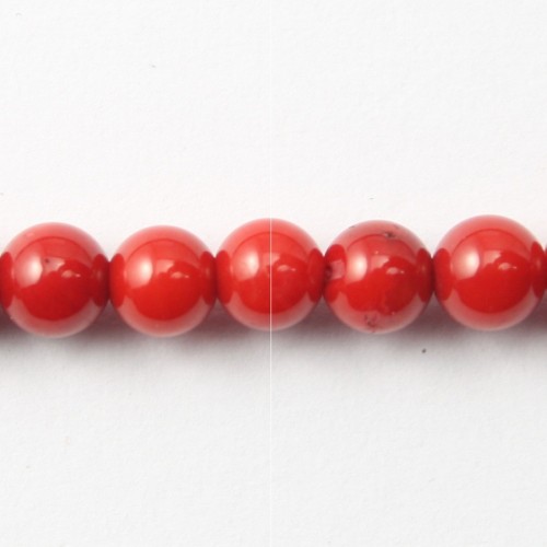 Bambou mer teinte rouge Rond 2.5-3mm  x 40cm