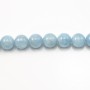 Aigue-Marine Rond 10mm x 2 perles