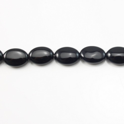 Agate Noire Ovale 15 x 25mm