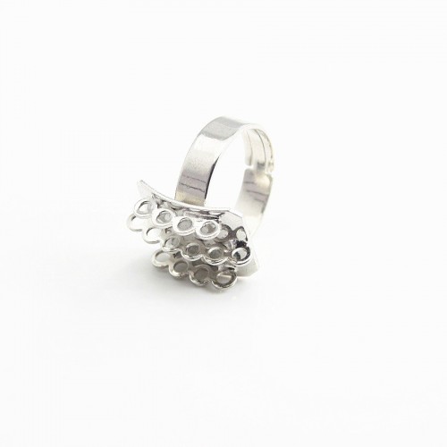 Anillo ajustable 14 anillos de plata x 1pc