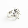 Ring with 14 loops Gold tone x 1pc