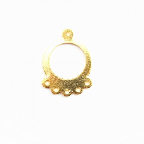 Round spacers 5 loops gold tone 20*15mm x 2pcs