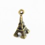 Eiffel Tower charm bronze tone 17mm x 2pcs