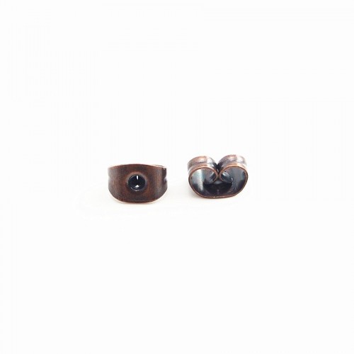 Poussette Earwires old copper tone x 6*4mm x 12pcs