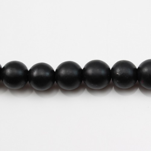 Onyx noir matte, ronde, 4mm x 40cm