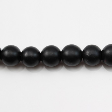 Onyx black matt, round, 4mm x 40cm