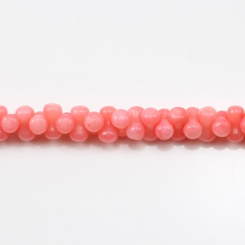 Sea bamboo, pink shade, bone, 3x6mm x 40cm