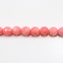 Colored Orange Faceted Round Sea Bamboo 4mm x 40cm 