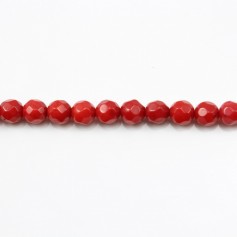 Bambù marino, tinta rossa, sfaccettato rotondo, 3 mm x 40 cm