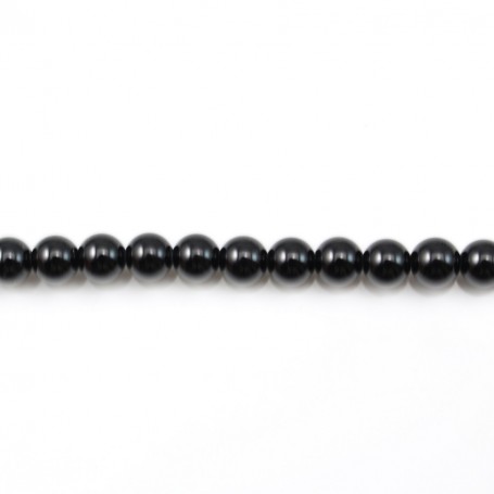 Onyx noir, ronde, 4mm x 38cm