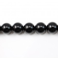Onyx noir, ronde, 10mm x 40cm