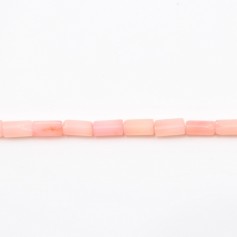 Bambou de mer, teinte rose, tube, 2x6mm x 40cm