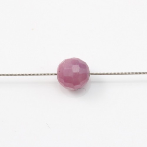Ruby Round faceted 6mm x 2pcs