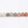 Multicolored Moon Stones Round 8mm x 40cm