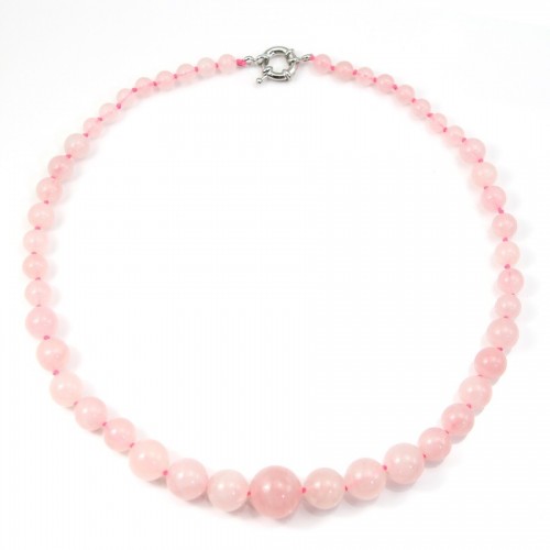 Pink quartz necklace 