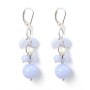 Earring Silver 925 chalcedony &pearl dormeuse x 2pcs