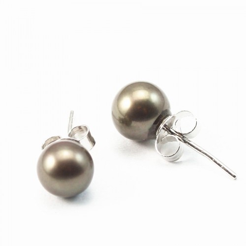 Silver earring 925 freshwater cultured pearl 7mm x 2pcs