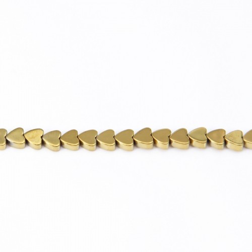 Corazón de oro de hematita 4mm x 40cm