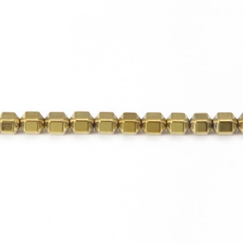 Cilindro de oro de hematites 4mm x 40cm