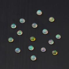 Cabochon opal ethiopian round 2.7mm x 1pc