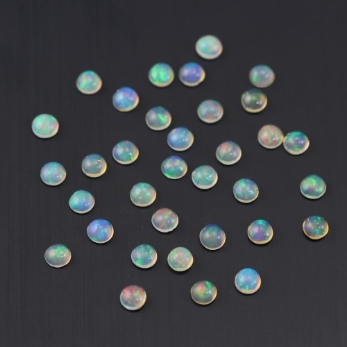 Opale etiope rotondo Cabochon 3,5 mm -3,8 mm x 1 pz