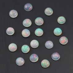 Cabochon opale ethiopian ronde 6mm x 1pc