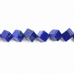 Lapis-lazuli cube 8x6mm x 2pcs