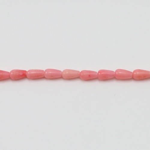 Bambù marino, color rosa, goccia, 2x6mm x 40cm