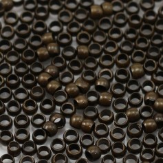 Perles à écraser bronze vieilli 2x1.5mm x 5gr