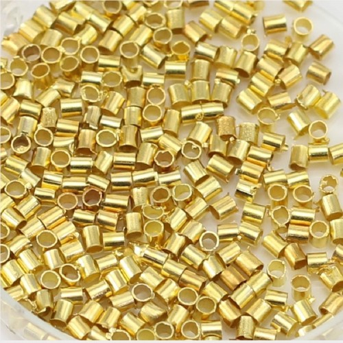 Crimp beads golden tone 2mm x 200pcs