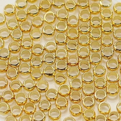Crimp beads 2.5mm gold tone x 5gr
