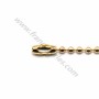 Ball chaine terminators 1.5mm plated by "flash" Gold on brass x 6pcs