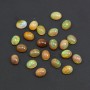 Ethiopian opal in cabochon, multicolored, in oval shape 7 * 9mm x 1pc
