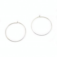 Silver hoop earrings 925 35mm x 2pcs