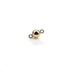 Gold filled spacer, 4mm, ball shaped with 2 rings x 1pc