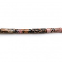 Rhodonite in the shape of a tube 4x13mm x 39cm