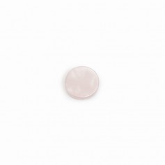 Cabochon of pink quartz, in round and flat shape, 12mm x 1pc