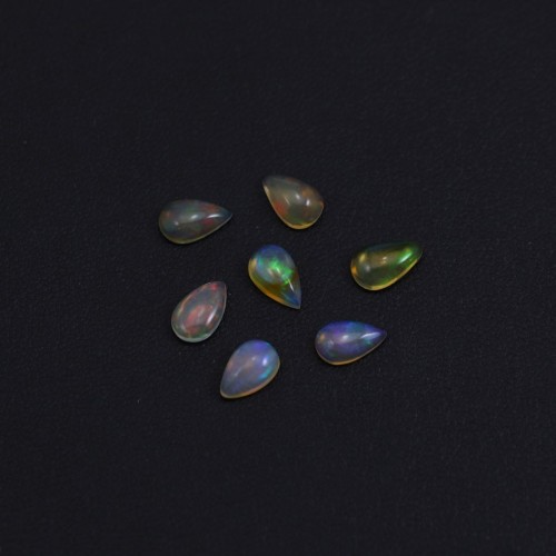 Opale etiope cabochon, goccia 5x8mm x 1pc