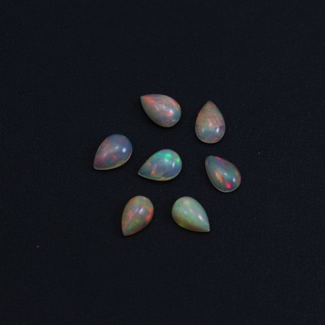 Cabochon opale ethiopian goutte 6x9mm x 1pc