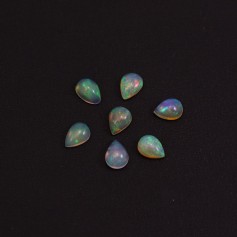 Ethiopian opal cabochon, in the shape of a drop 6x8mm x 1pc
