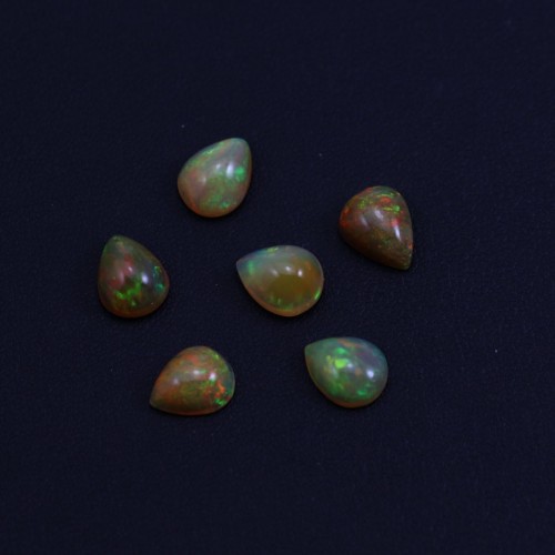 Opale etiope cabochon, goccia 8x10mm x 1pc