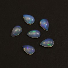 Cabochon opale éthiopienne, goutte 8x12mm x 1pc