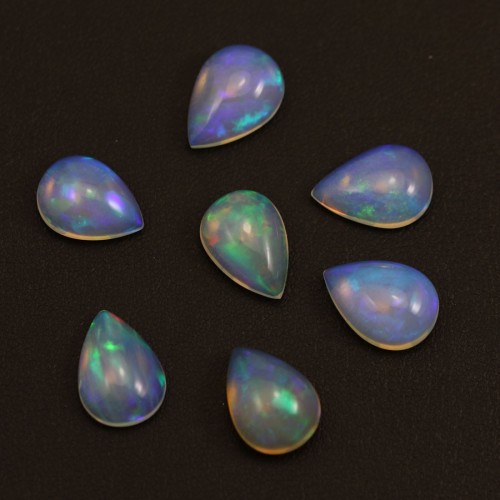 Ethiopian opal cabochon, in the shape of a drop 10x14mm x 1pc