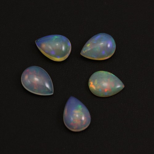 Äthiopischer Opal-Cabochon, Tropfen 12x16mm x 1St