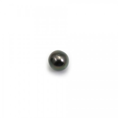 Perle de culture de Tahiti de forme ronde semi percée 7-8mm x 1pc