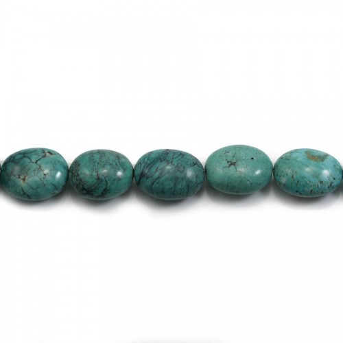Natural turquoise, in oval shaped, 14 - 19 * 21 - 26mm x 40cm