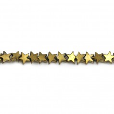 Ematite oro, forma di stella, 4 mm x 40 cm