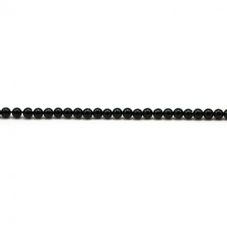 Onyx noir, ronde, 2mm x 39cm