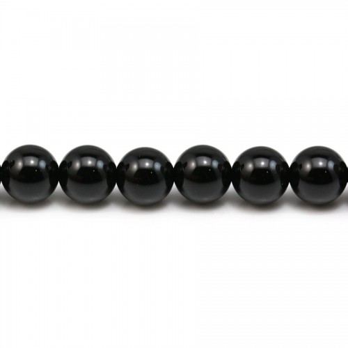 Black Agate Round 8mm x 10 beads